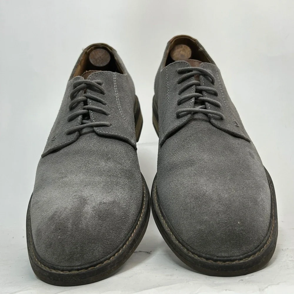 Vionic Graham Wingtip Oxford Gray Suede Comfort Dress Shoes Derby Size Mens 11.5